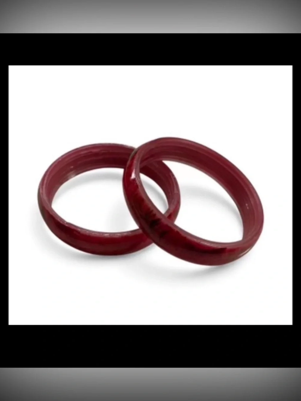 Red Plastic Childs Size Red Bangle Bracelet Set #7750 you get both
